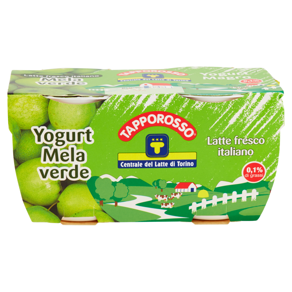 Centrale del Latte di Torino Tapporosso Yogurt Magro Mela verde 2 x 125 g