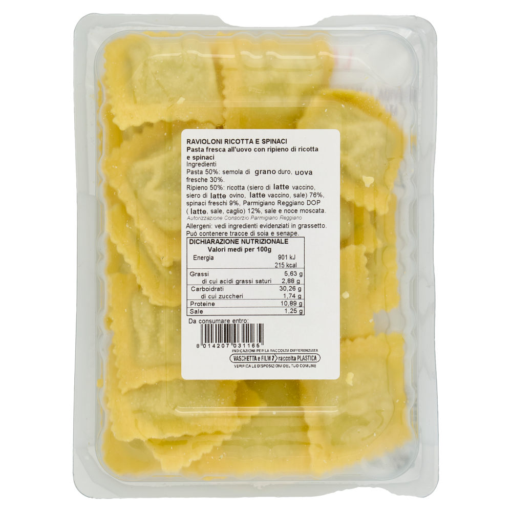 Luciana Mosconi La Pasta Fresca Ravioloni Ricotta e Spinaci 250 g