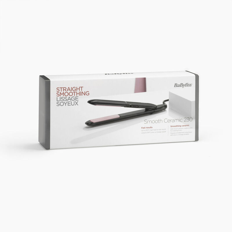 BaByliss CERAMIC 230 Piastra per capelli Caldo Nero 1,8 m