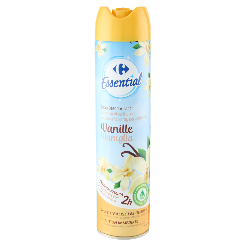 Carrefour Essential Deodorante Spray per ambienti Vaniglia 300 ml