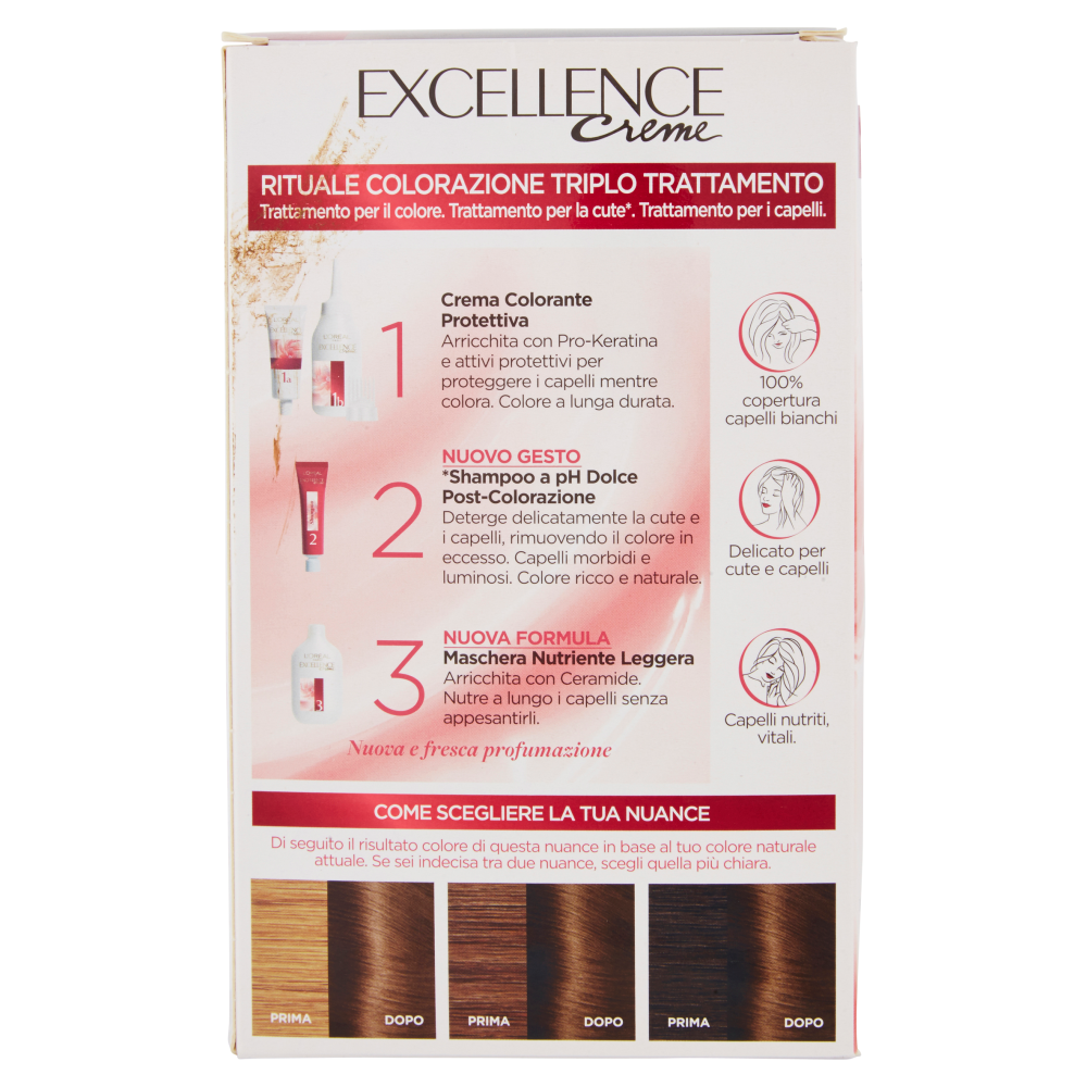 L'Or&eacute;al Paris Excellence Crema colorante triplo trattamento avanzato, 5 Castano Chiaro
