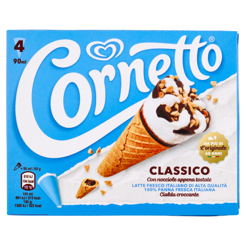 Cornetto Algida Classico 4 Gelati 240 g