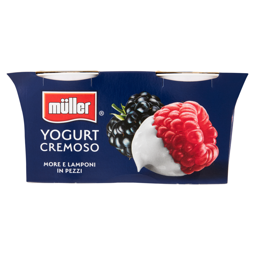 müller Yogurt Cremoso More e Lamponi in Pezzi 2 x 125 g
