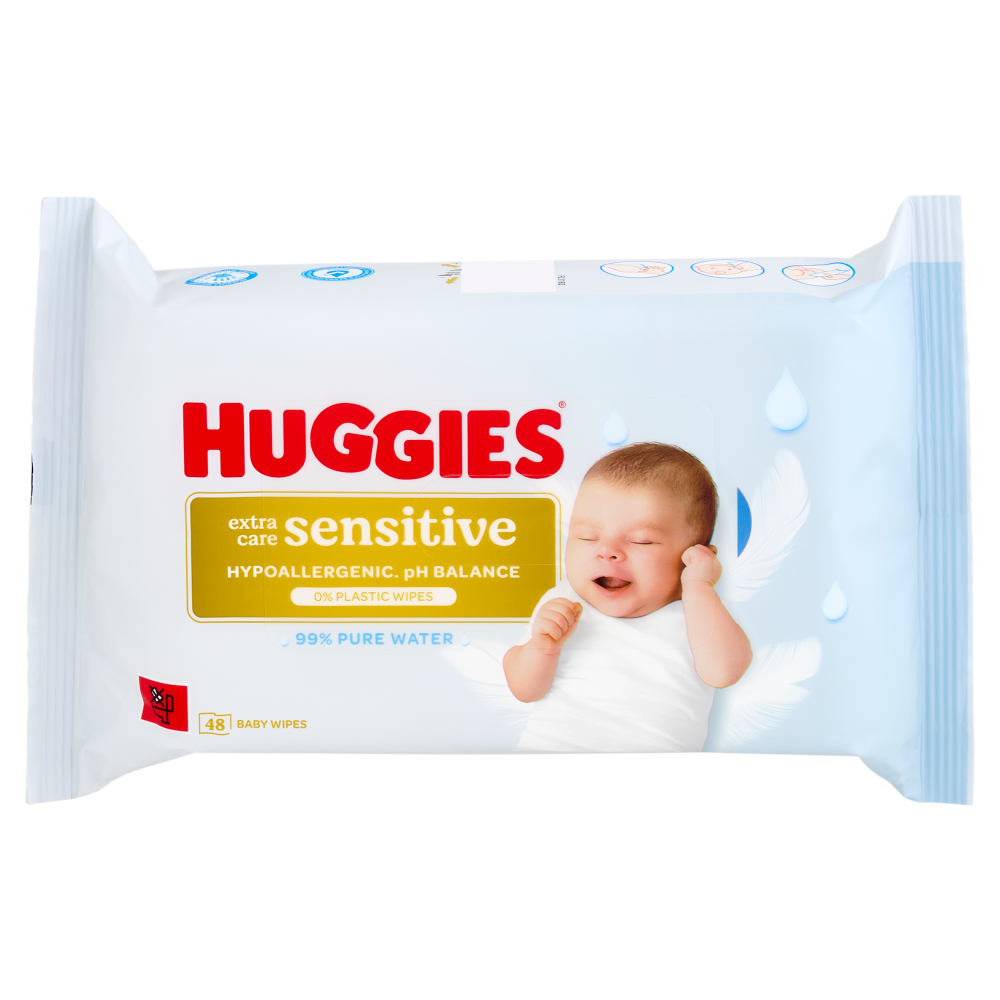 Huggies extra care sensitive Baby Wipes 48 pz
