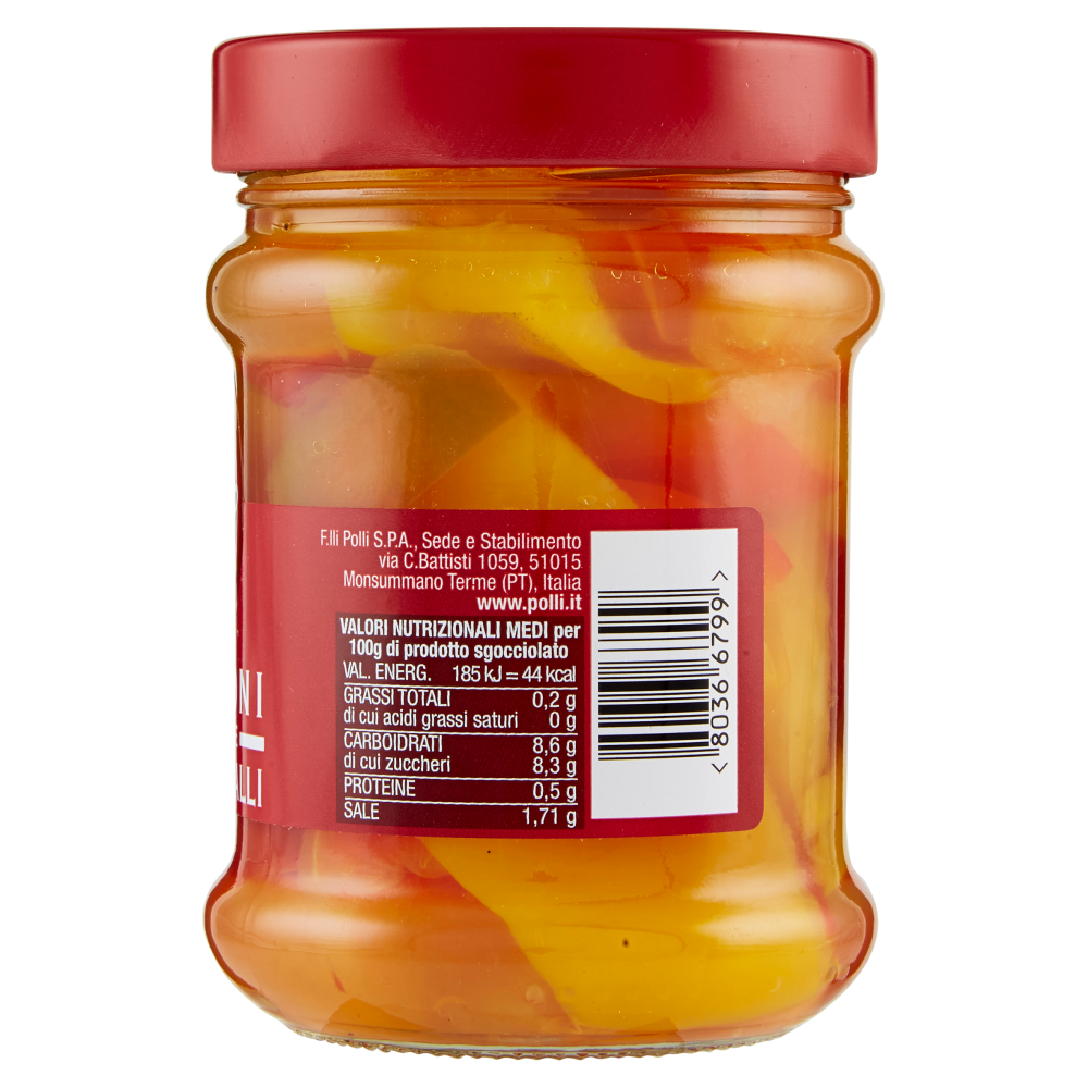 Polli Peperoni Agrodolce Rossi e Gialli 300 g