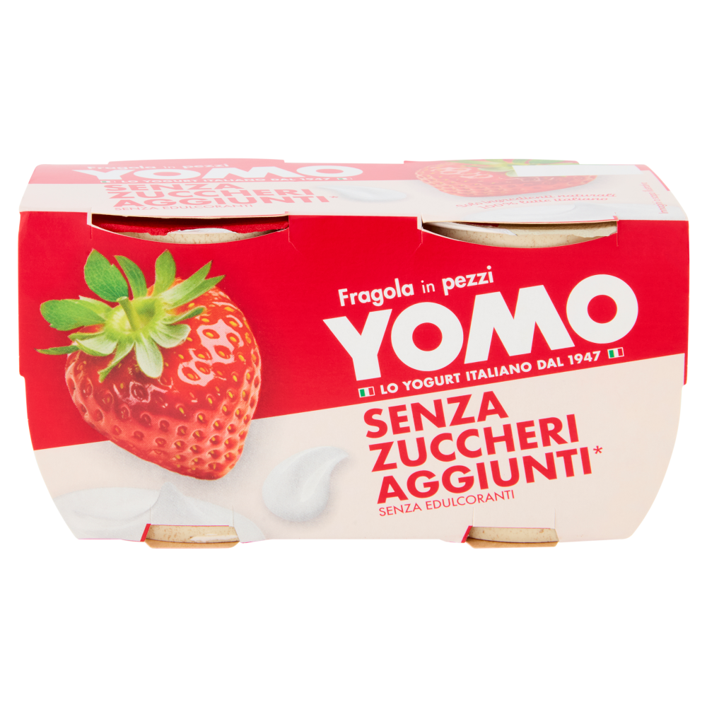 Yomo Senza Zuccheri Aggiunti* Fragola in pezzi 2 x 125 g