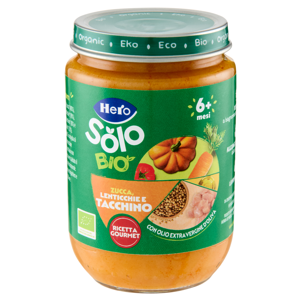 Hero Solo Bio Zucca, Lenticchie e Tacchino 190 g