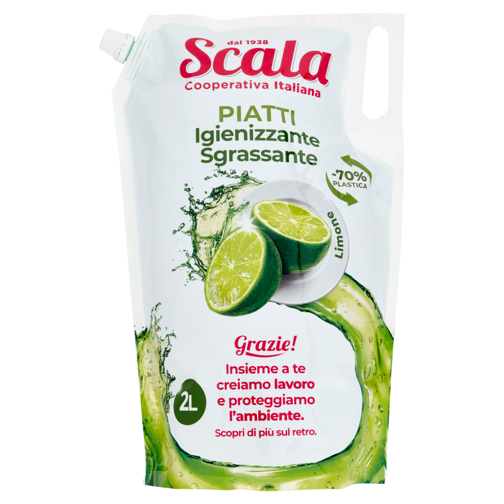 Scala Piatti Igienizzante Sgrassante Limone ecoricarica 2L