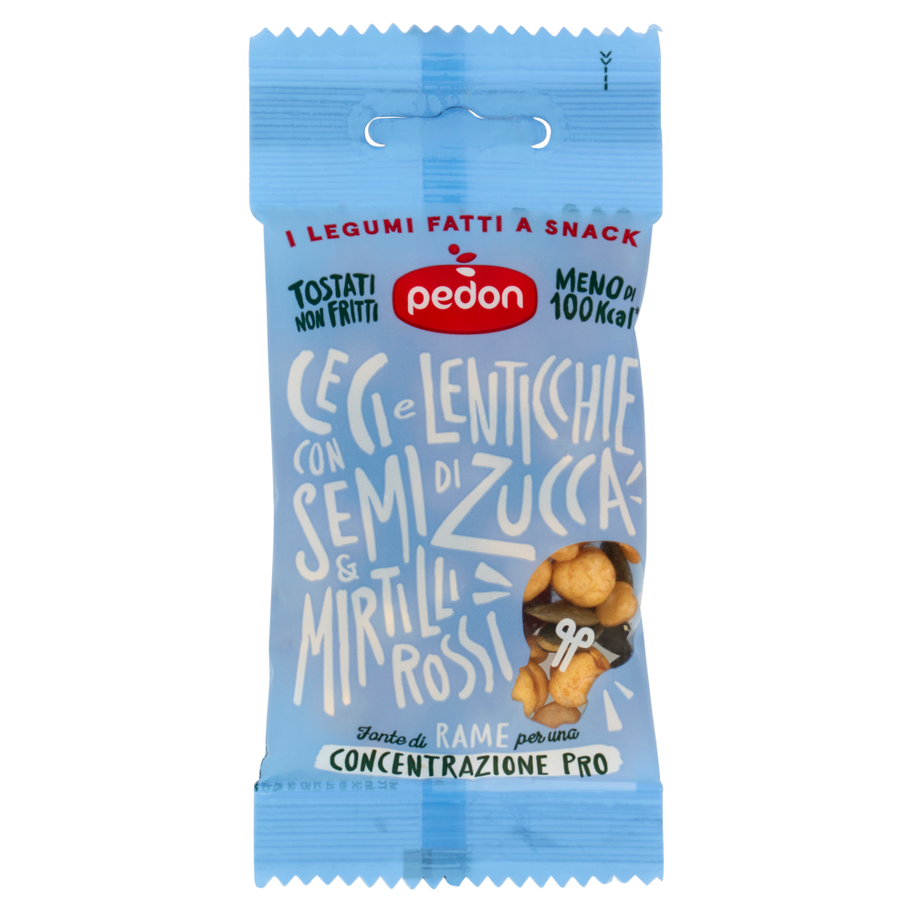pedon I Legumi Fatti a Snack Ceci Lenticchie con Semi Zucca & Mirtilli Rossi 22 g