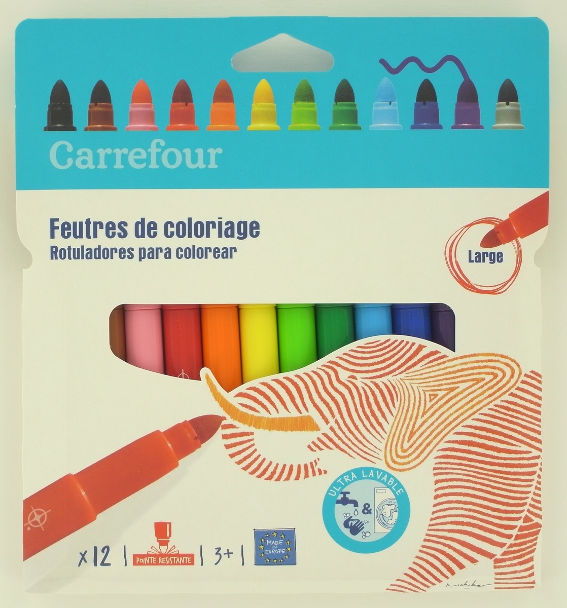 Carrefour 12 Pennarelli punta larga