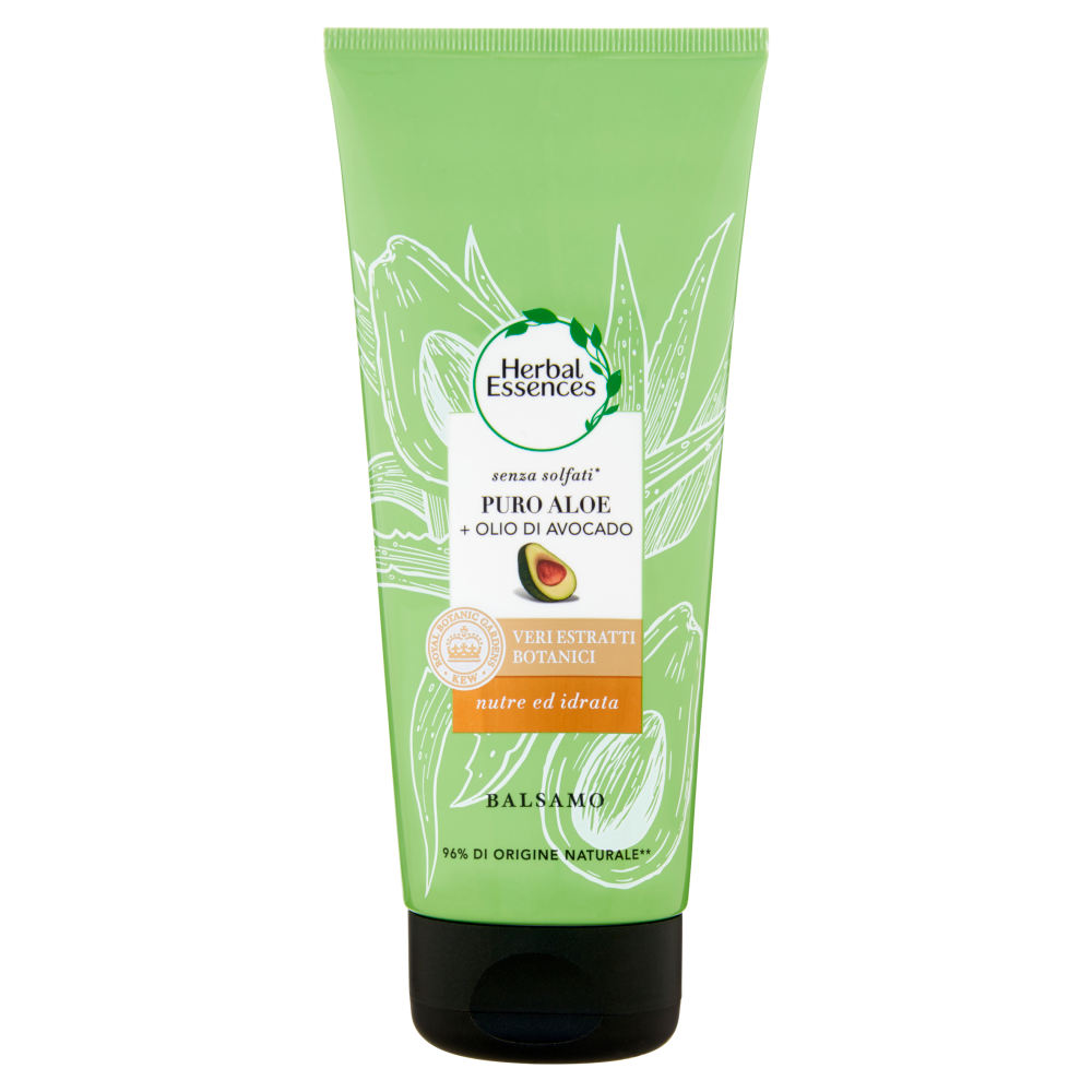 Herbal Essences Puro Aloe + Olio Di Avocado Balsamo senza Solfati 180 ml