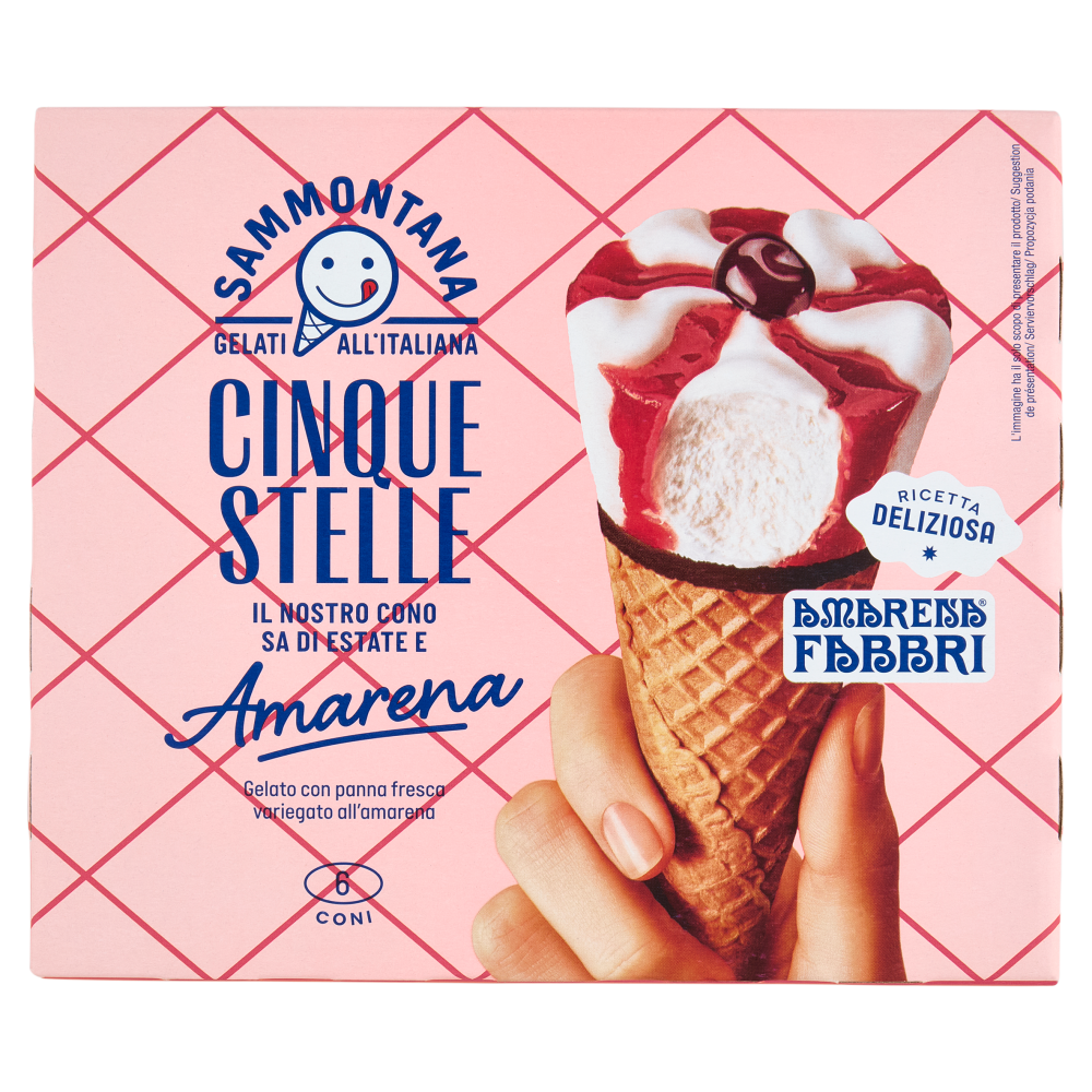 Sammontana Cinque Stelle Amarena 6 x 60 g