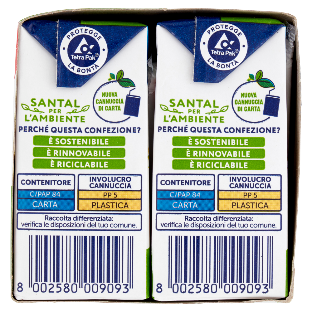 Sant&agrave;l Dolce di Natura pesca Senza Zuccheri Aggiunti 6 x 200 ml