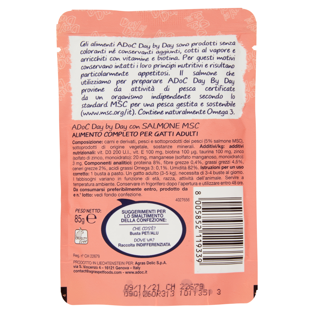 ADoC Day by Day con Salmone certificato MSC 85 g