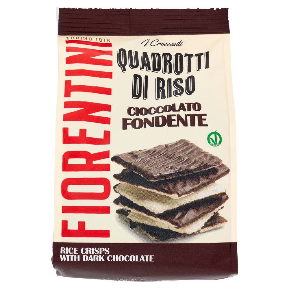 Fiorentini i Croccanti Quadrotti di Riso Cioccolato Fondente 80 g