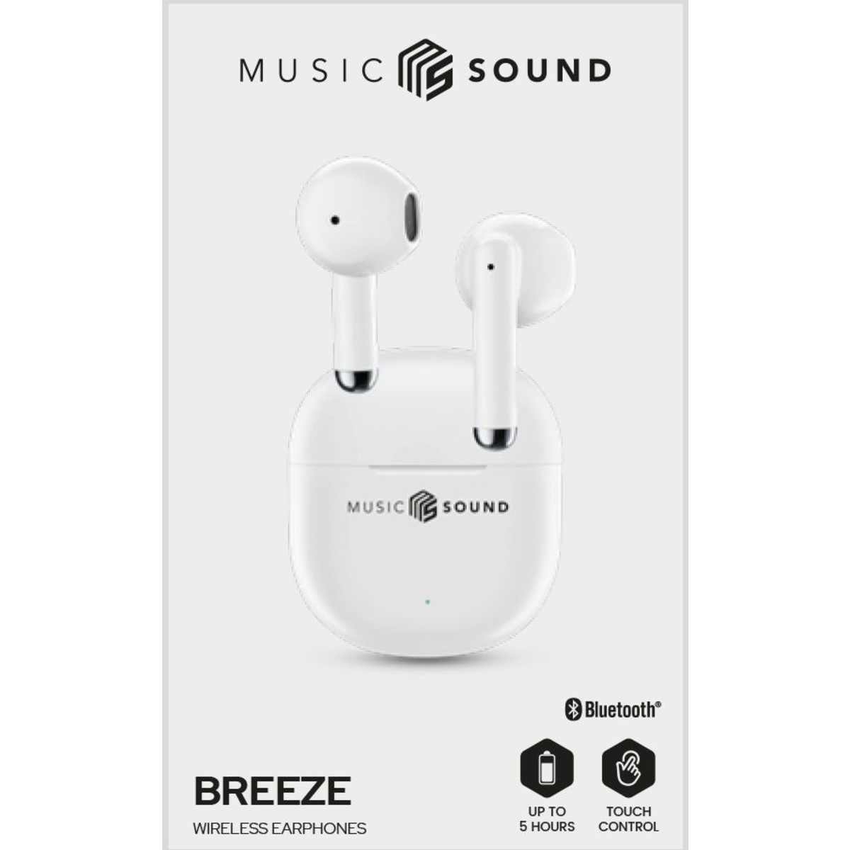 Music Sound Breeze Auricolare Bluetooth a capsula con case colorata