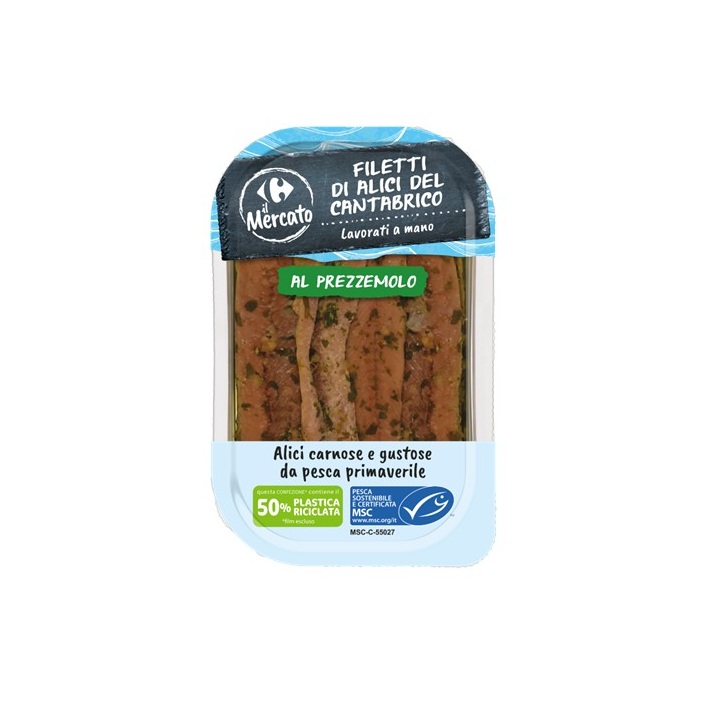 Filetti di Alici del Cantabrico al Prezzemolo 70 g Carrefour