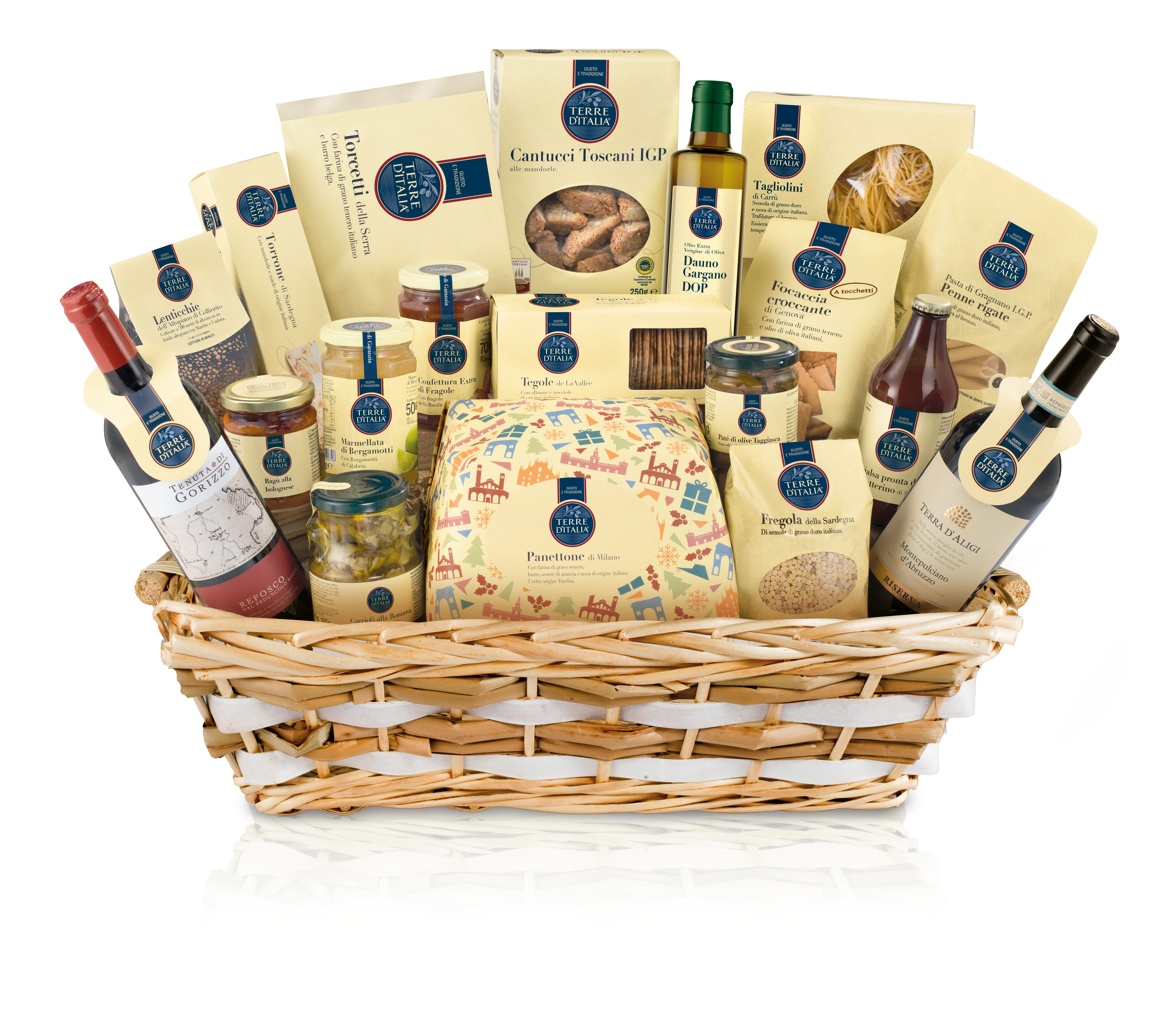 Cesto natalizio Calla - 19 prodotti