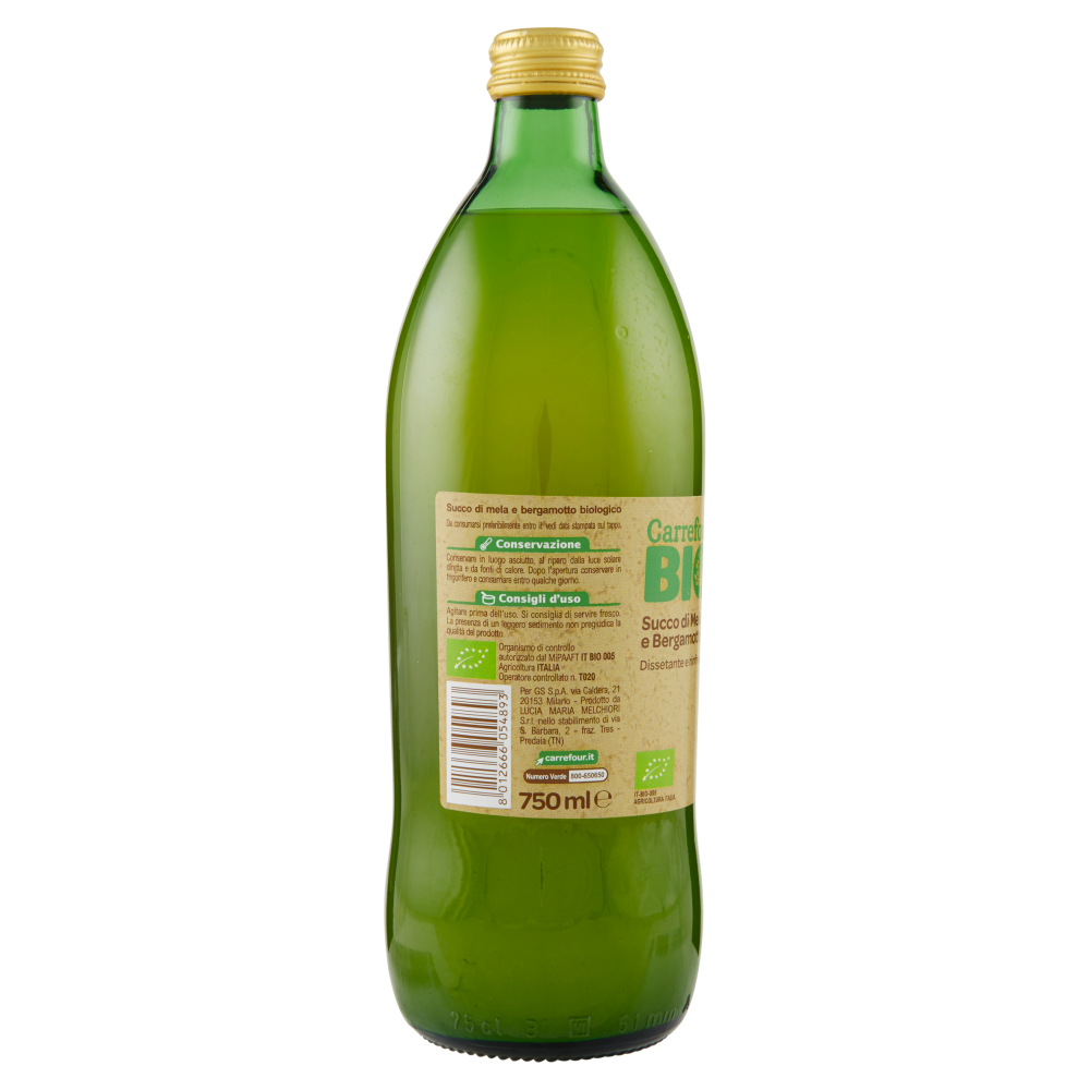 Carrefour Bio Succo di Mela e Bergamotto 750 ml