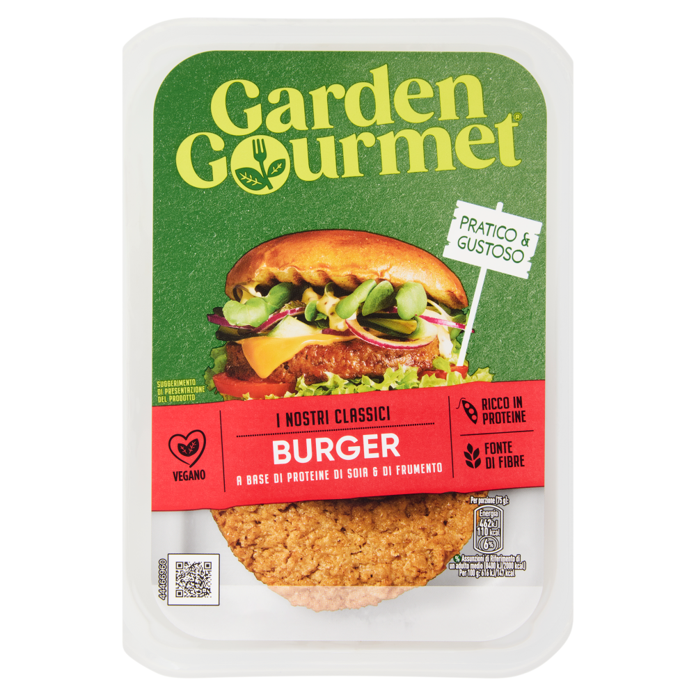 GARDEN GOURMET Burger Vegano di Soia 2 burger vegani 150g