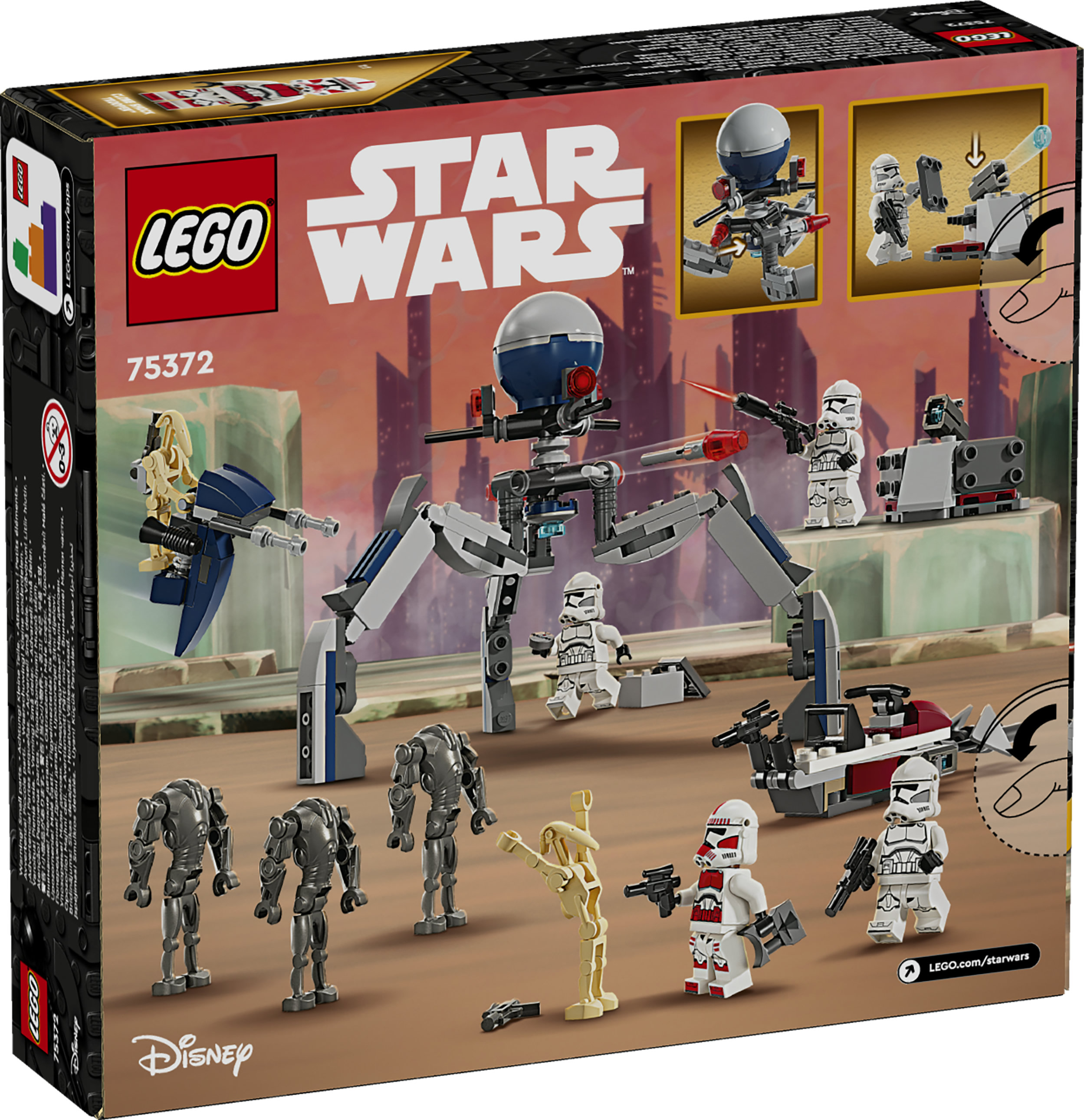 LEGO Star Wars 75372 Battle Pack Clone Trooper e Battle Droid con Veicolo Giocattolo Speeder Bike, Idea Regalo Bambini 7+ Anni