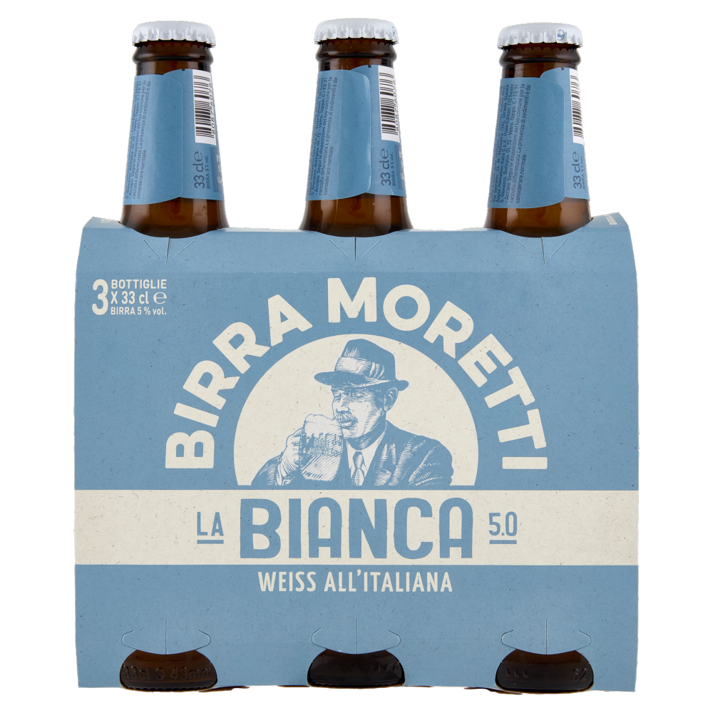 Birra Moretti la Bianca 3 x 33 cl