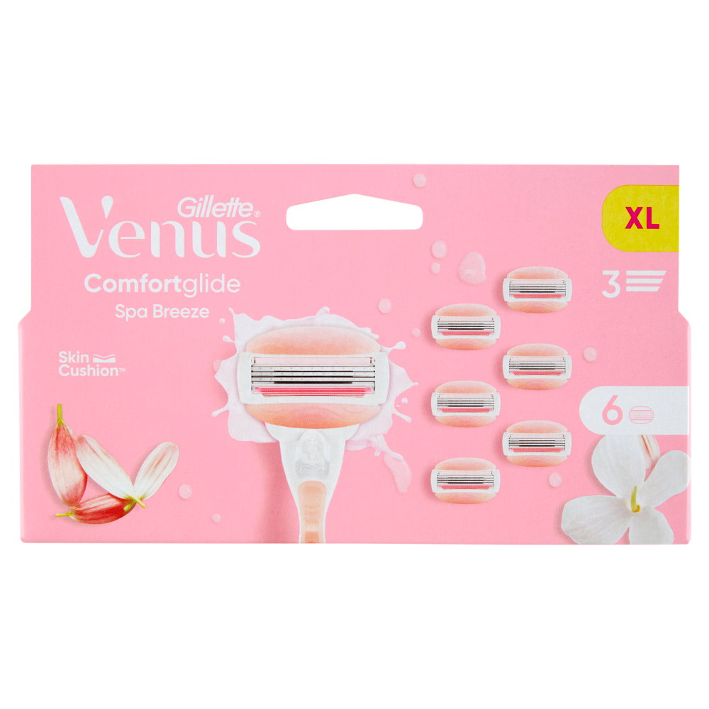 Gillette Venus Lamette Rasoi Donna Comfortglide Spa Breeze per Rasoio a 3 Lame, 6 Ricariche