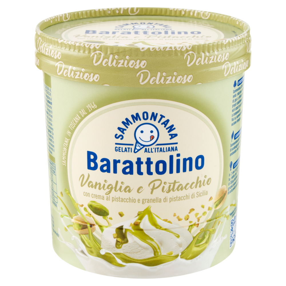 Sammontana Barattolino Delizioso Vaniglia e Pistacchio 500 g