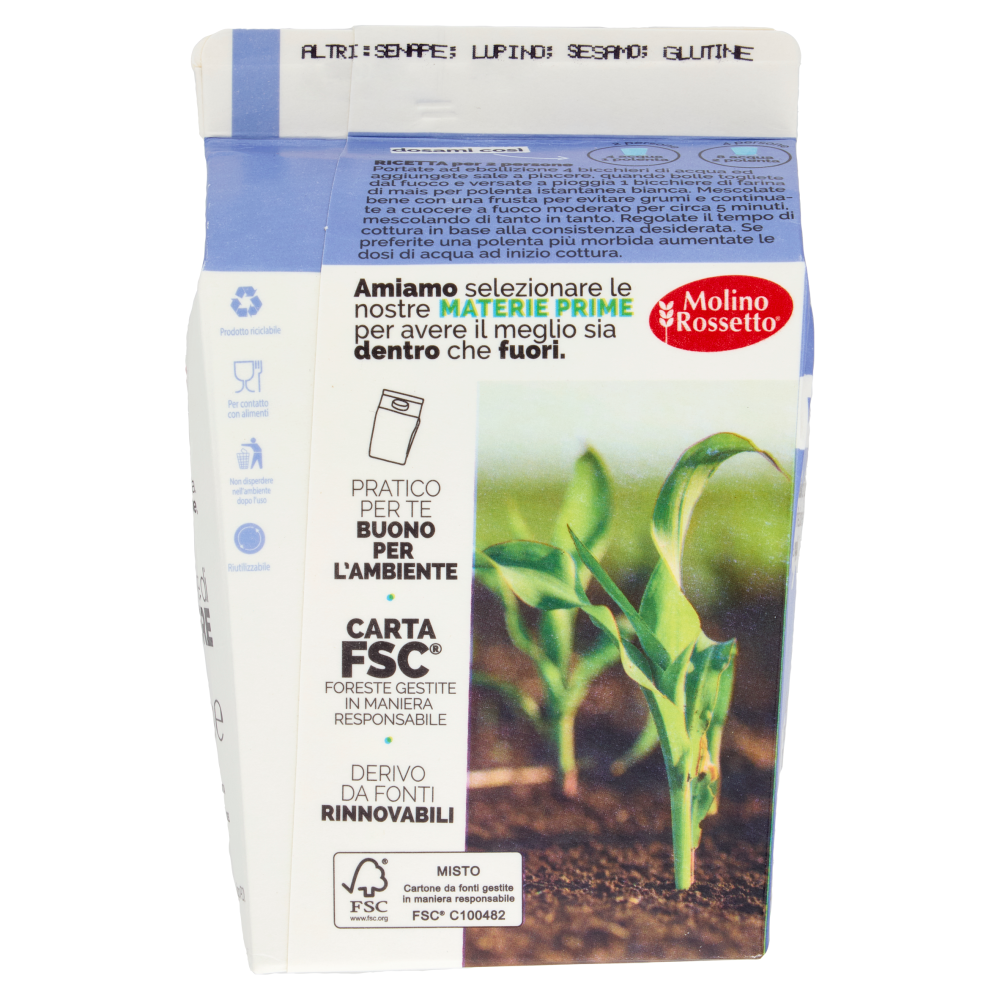 Molino Rossetto Polenta Bianca istantanea 375 g