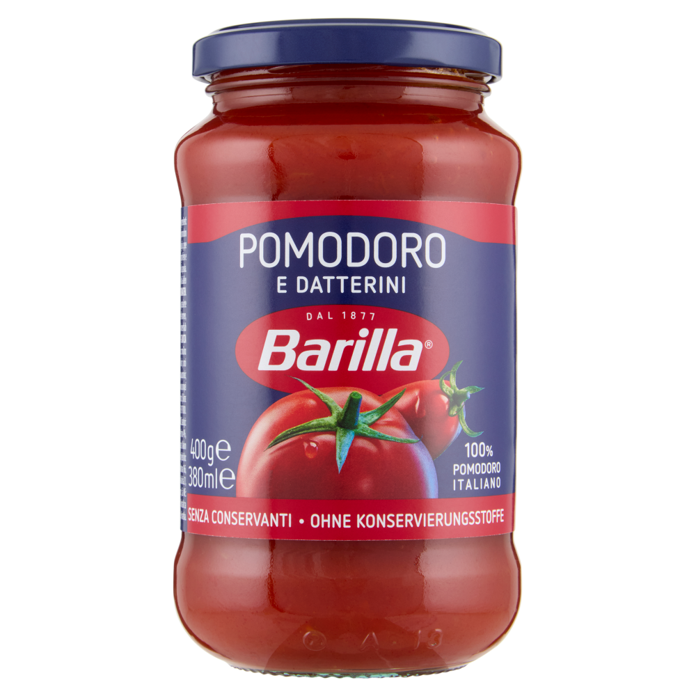 Barilla Sugo Pomodoro e Datterini 100% Pomodoro Italiano Condimento per Pasta 400g