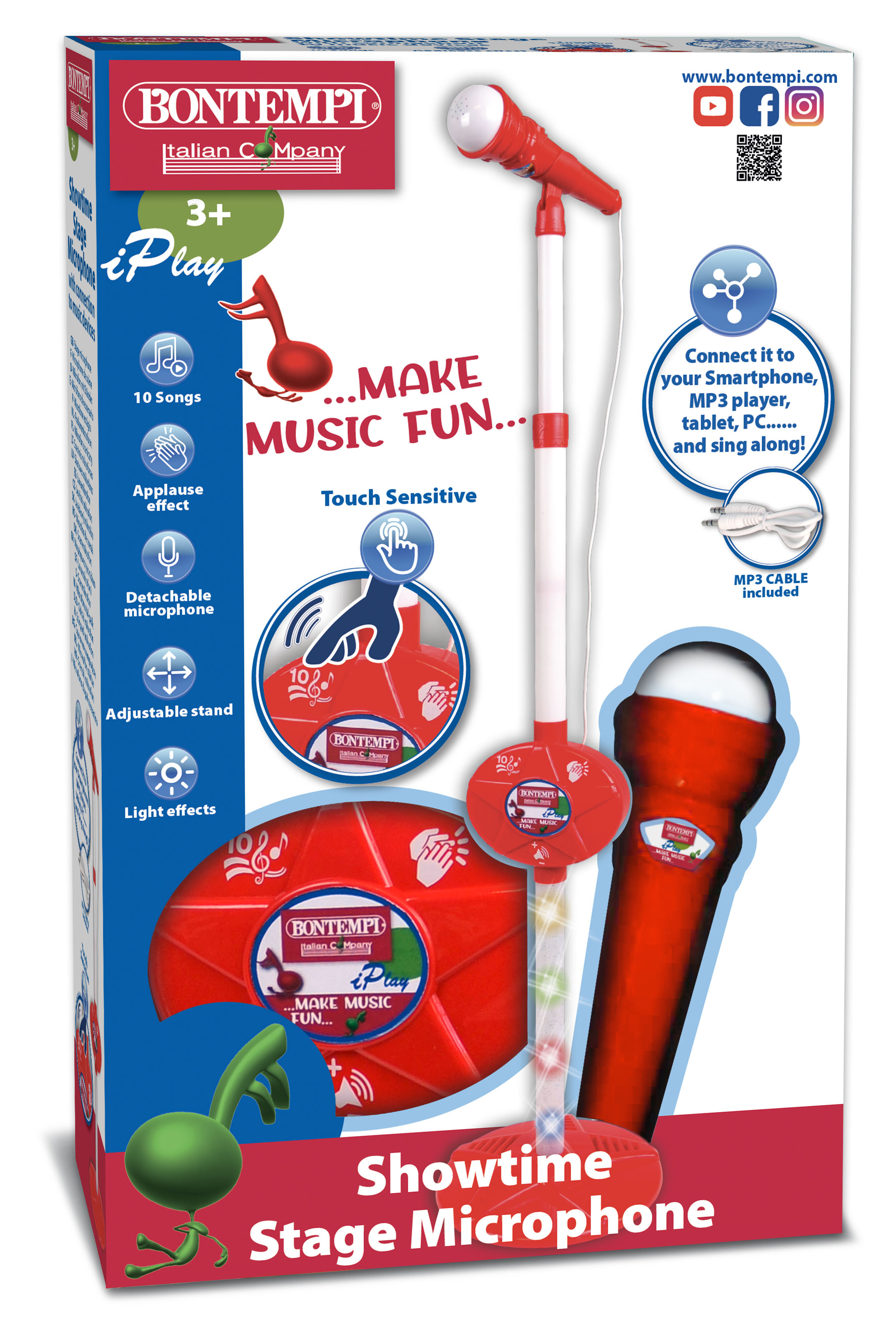 Bontempi Showtime Stage Microphone with connection to music devices