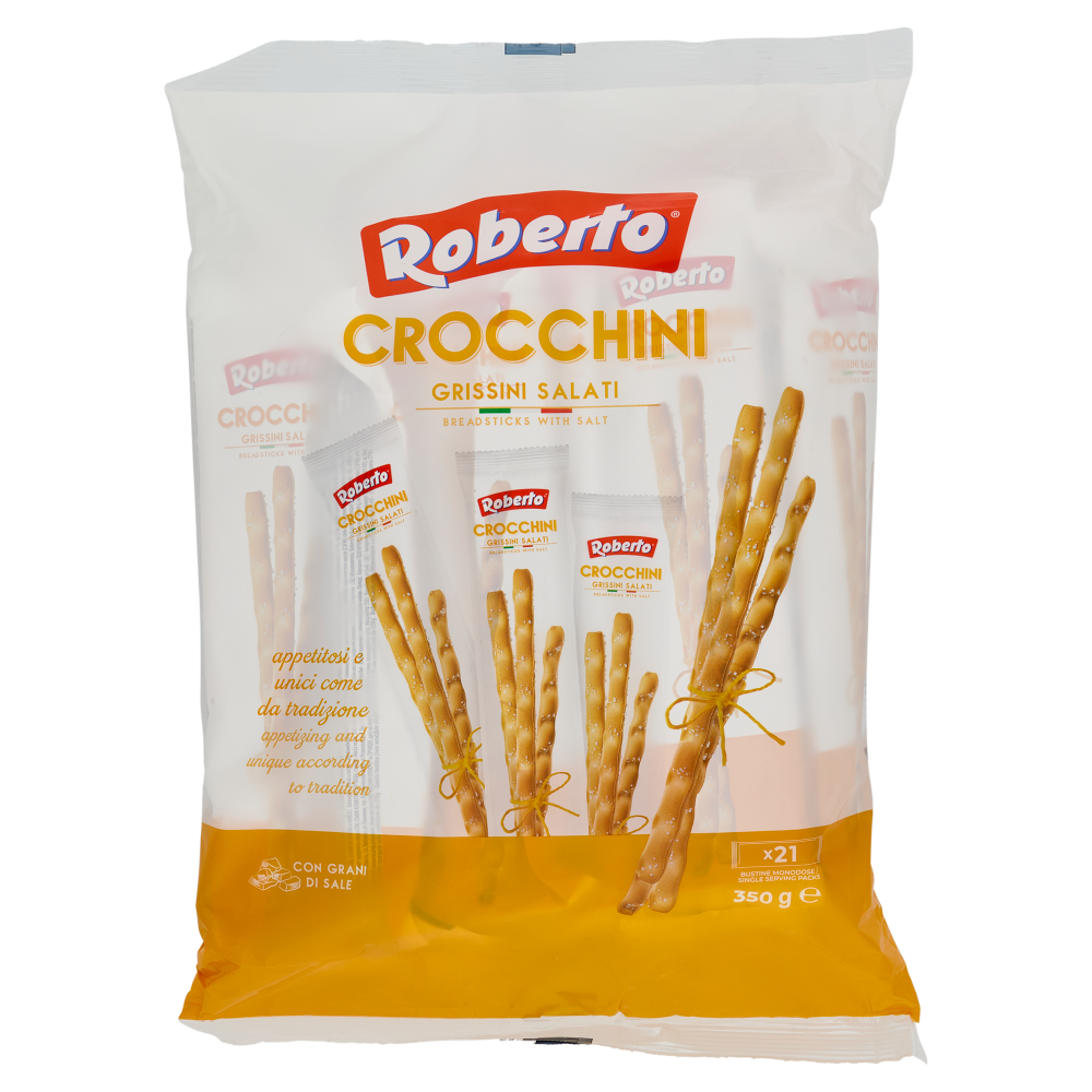 Roberto Crocchini Grissini Salati con Grani di Sale 350 g