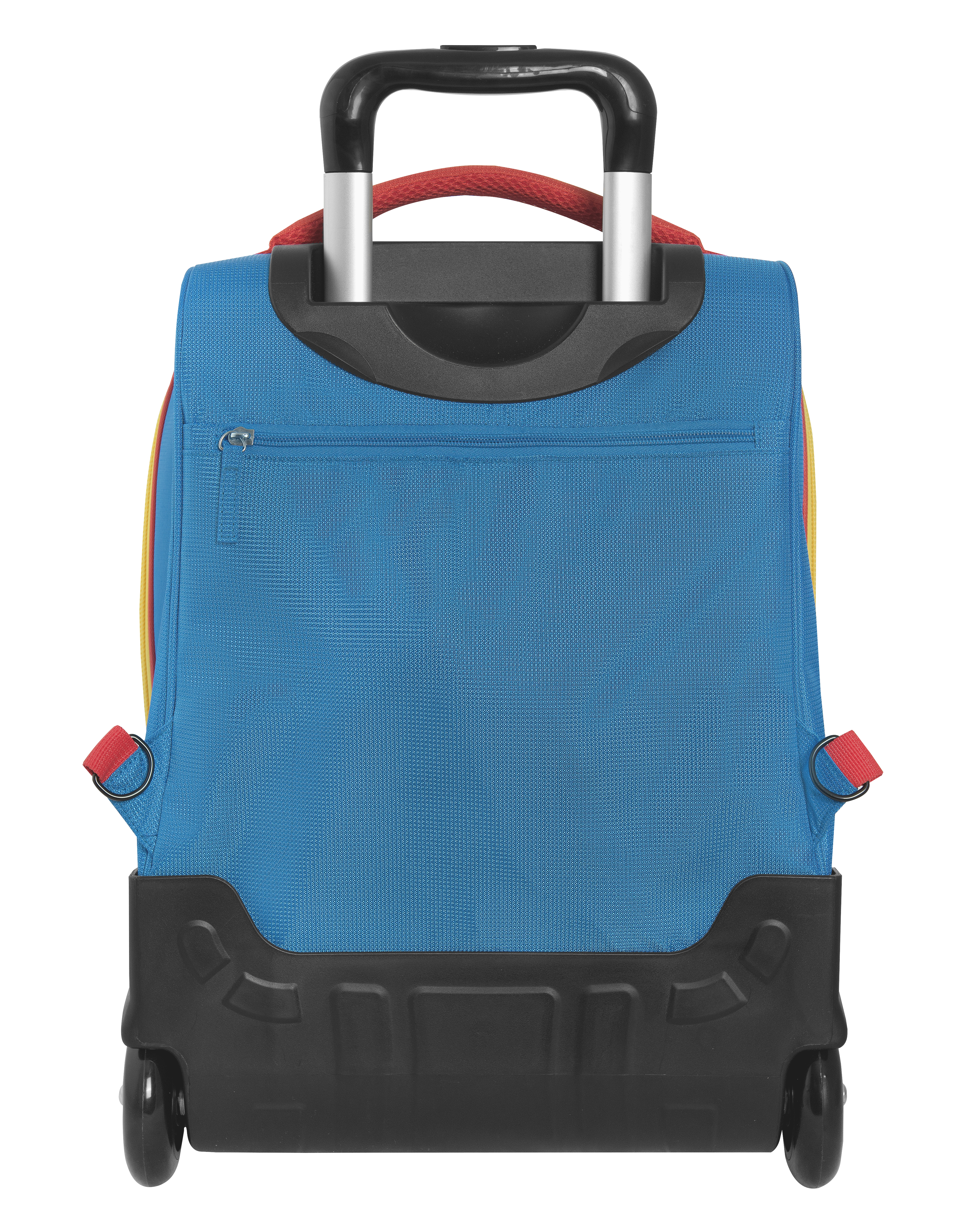 Carrefour 8058263193474 bagaglio Trolley Guscio morbido Blu, Rosso, Bianco, Giallo