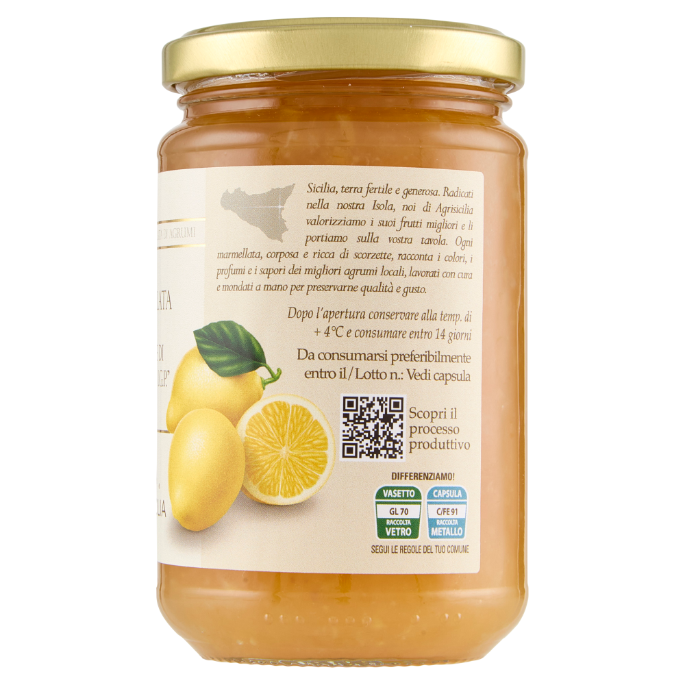 Agrisicilia Marmellata di "Limone di Siracusa I.G.P." 360 g