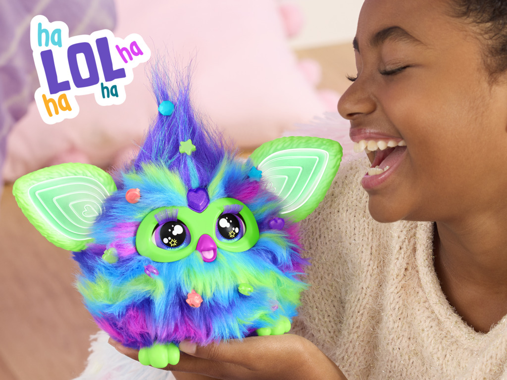Furby Aurora Furborealis, si illumina al buio, giocattolo di peluche interattivo