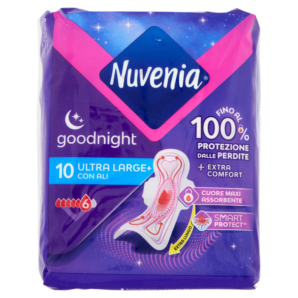 Nuvenia goodnight Ultra Large+ con Ali 10 pz