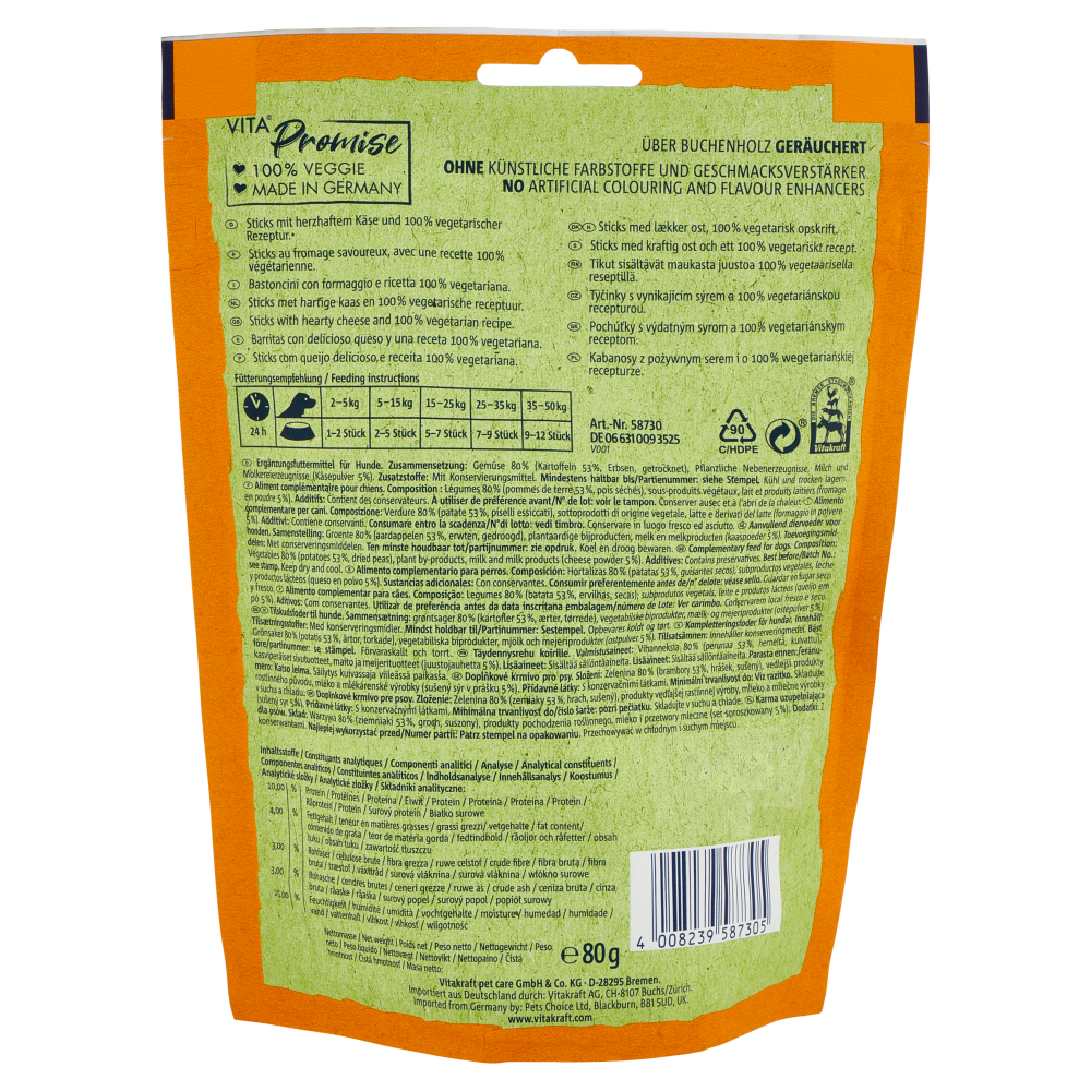 Vitakraft Vita Veggies Stickies with Cheese & Potato 80 g