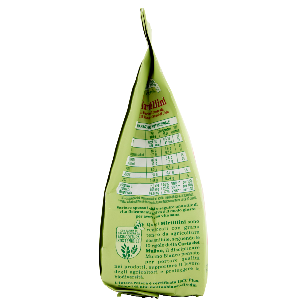 Mulino Bianco Armonia Mirtillini Biscotti Farina Integrale Mirtilli Rossi Senza Latte e Uova 270g