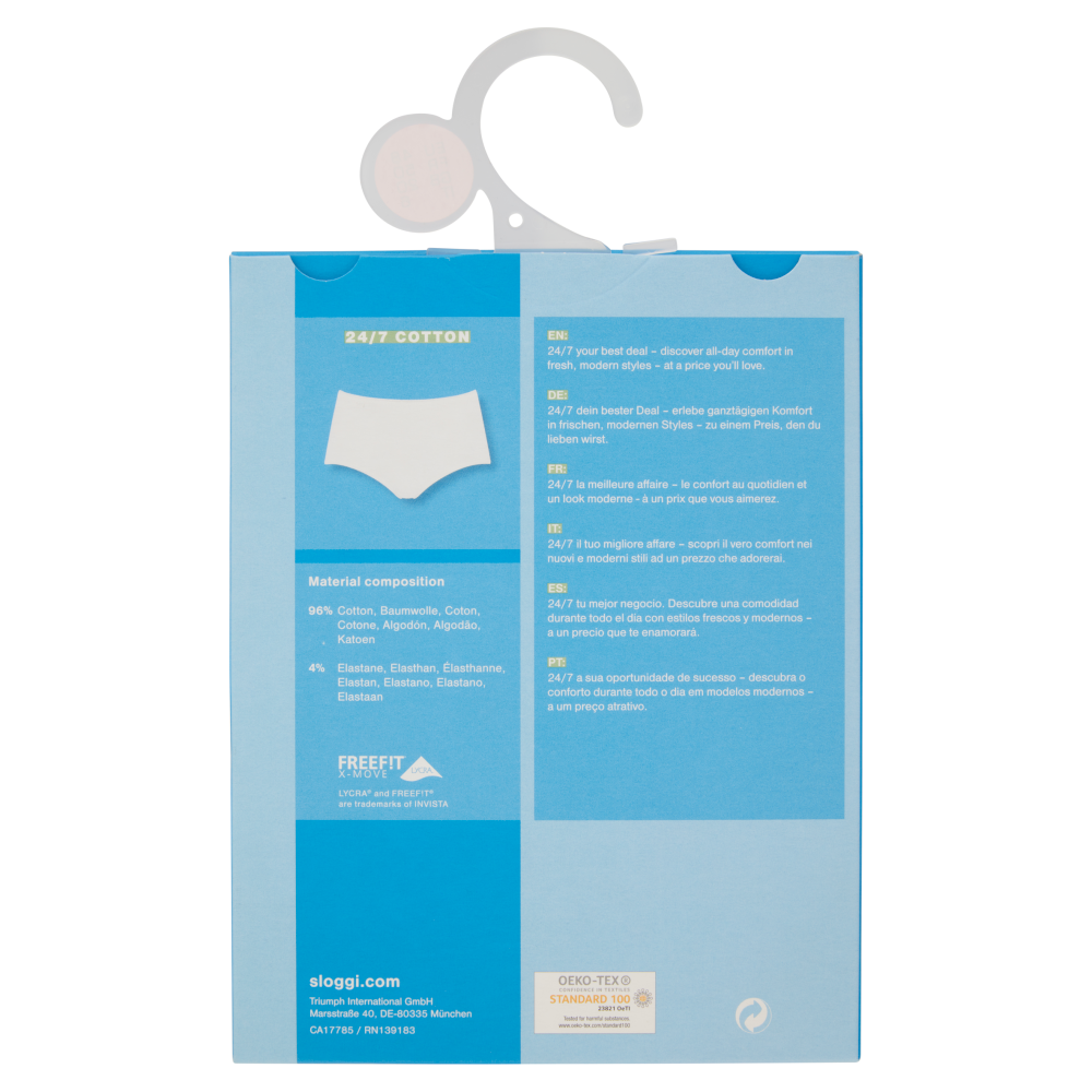 sloggi 24/7 Cotton Midi tg. 6 White 1 pz