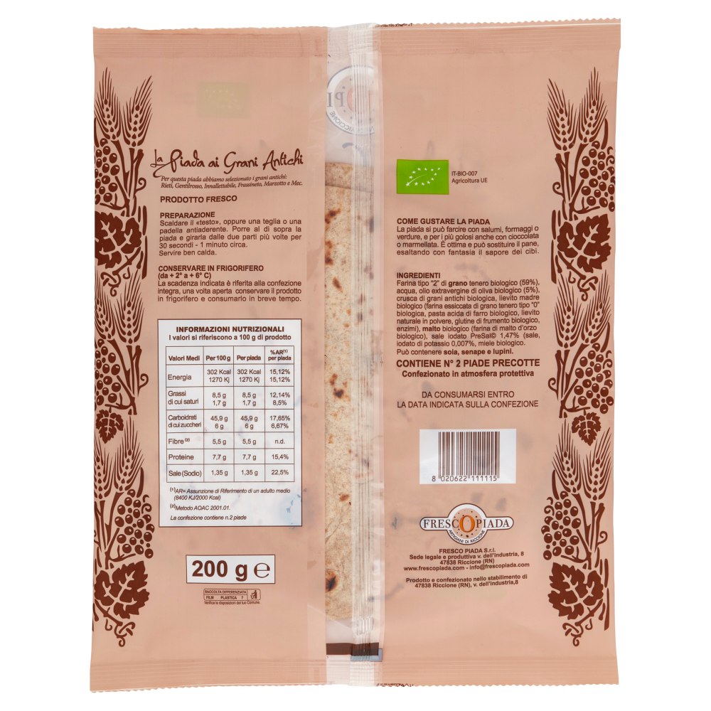 Fresco Piada la Piada ai Grani Antichi Bio 200 g