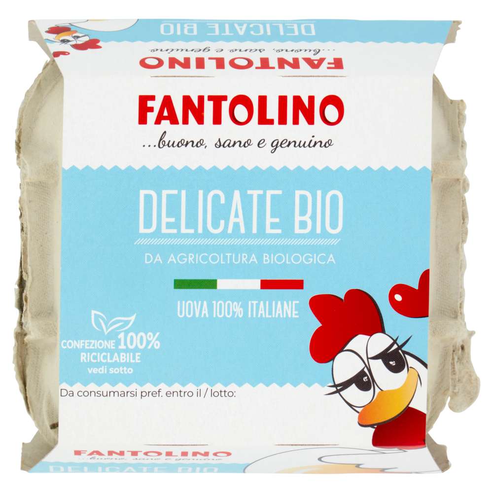 Fantolino Delicate Bio 4 Uova Fresche da Agricoltura Biologica 220 g