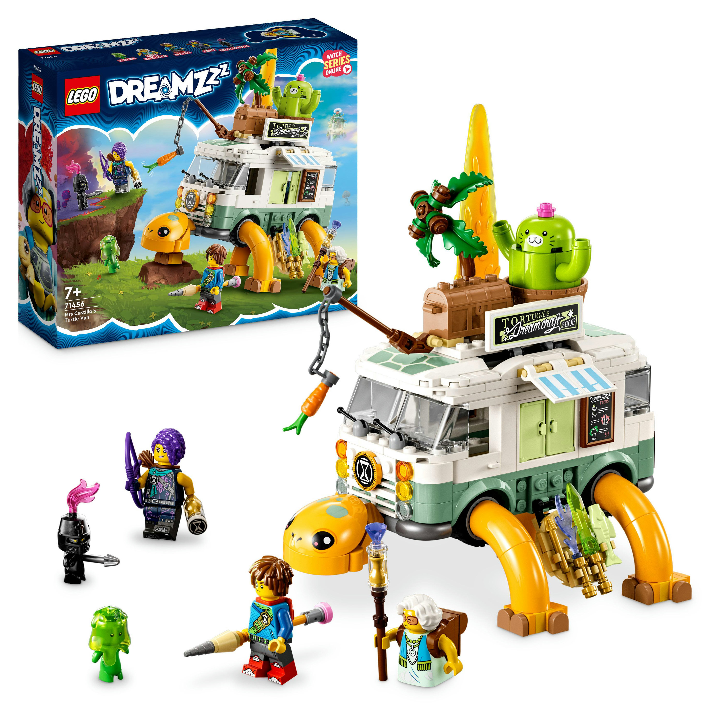 LEGO DREAMZzz 71456 Il Furgone Tartaruga della Signora Castillo, Camper Giocattolo Costruibile in 2 Modi con Figura di Z-Blob