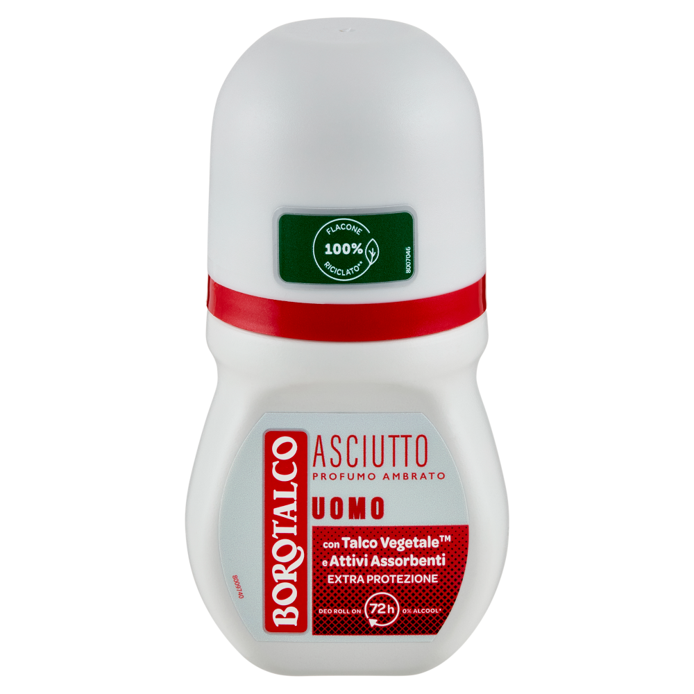 Borotalco Uomo Asciutto Profumo Ambrato Deo Roll On 50 ml