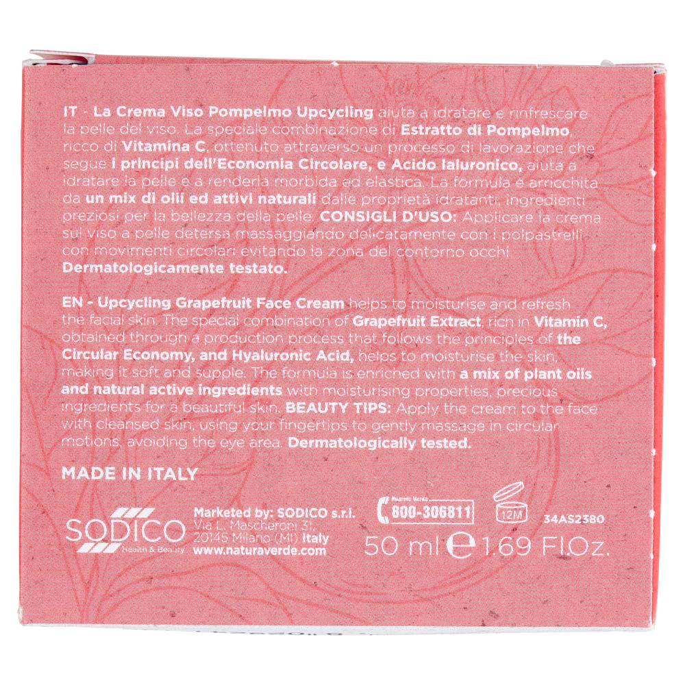 Naturaverde Upcycling pompelmo Crema Viso Azione Idratante* 50 ml