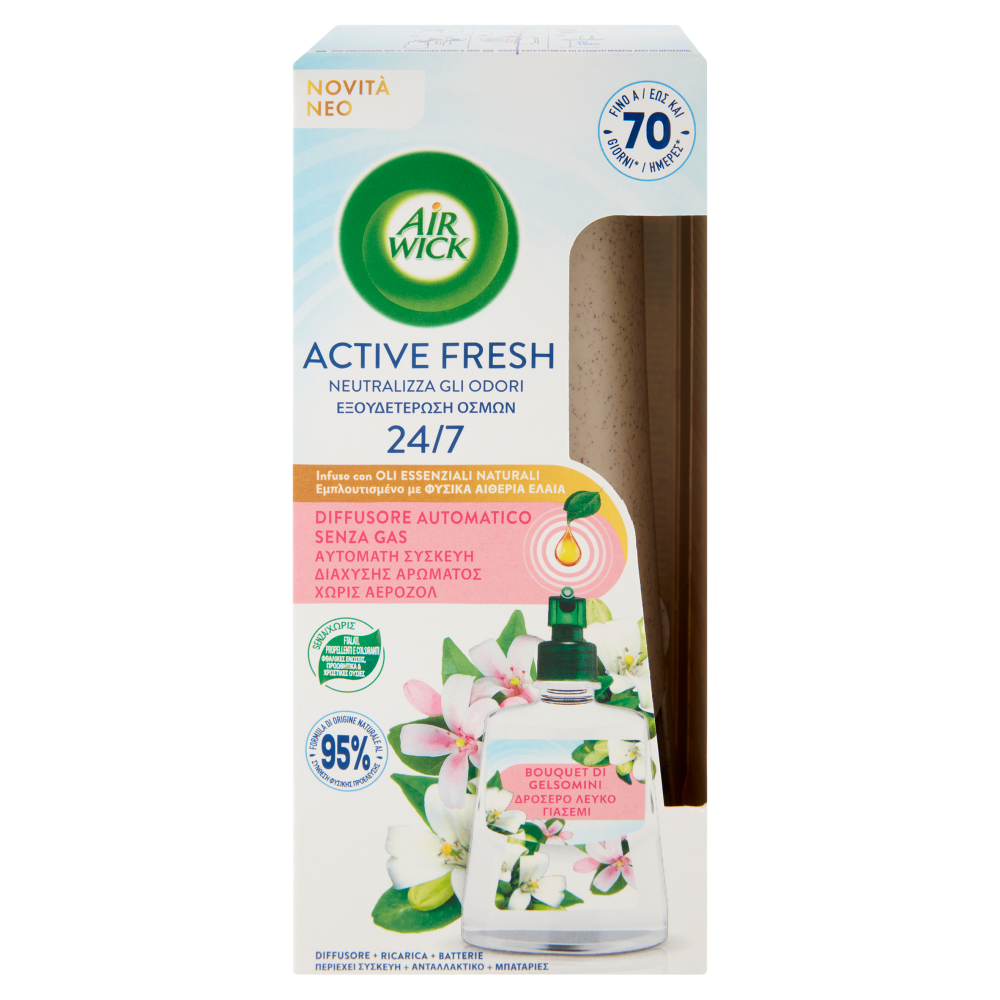 Air Wick Active Fresh Diffusore Automatico Bouquet di Gelsomini Profumatore per ambiente 228 ml