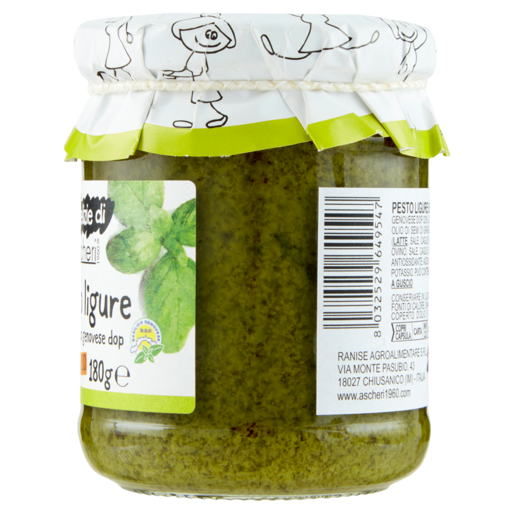 le delizie di Ascheri 1960 pesto ligure con basilico genovese dop Senza Aglio 180 g