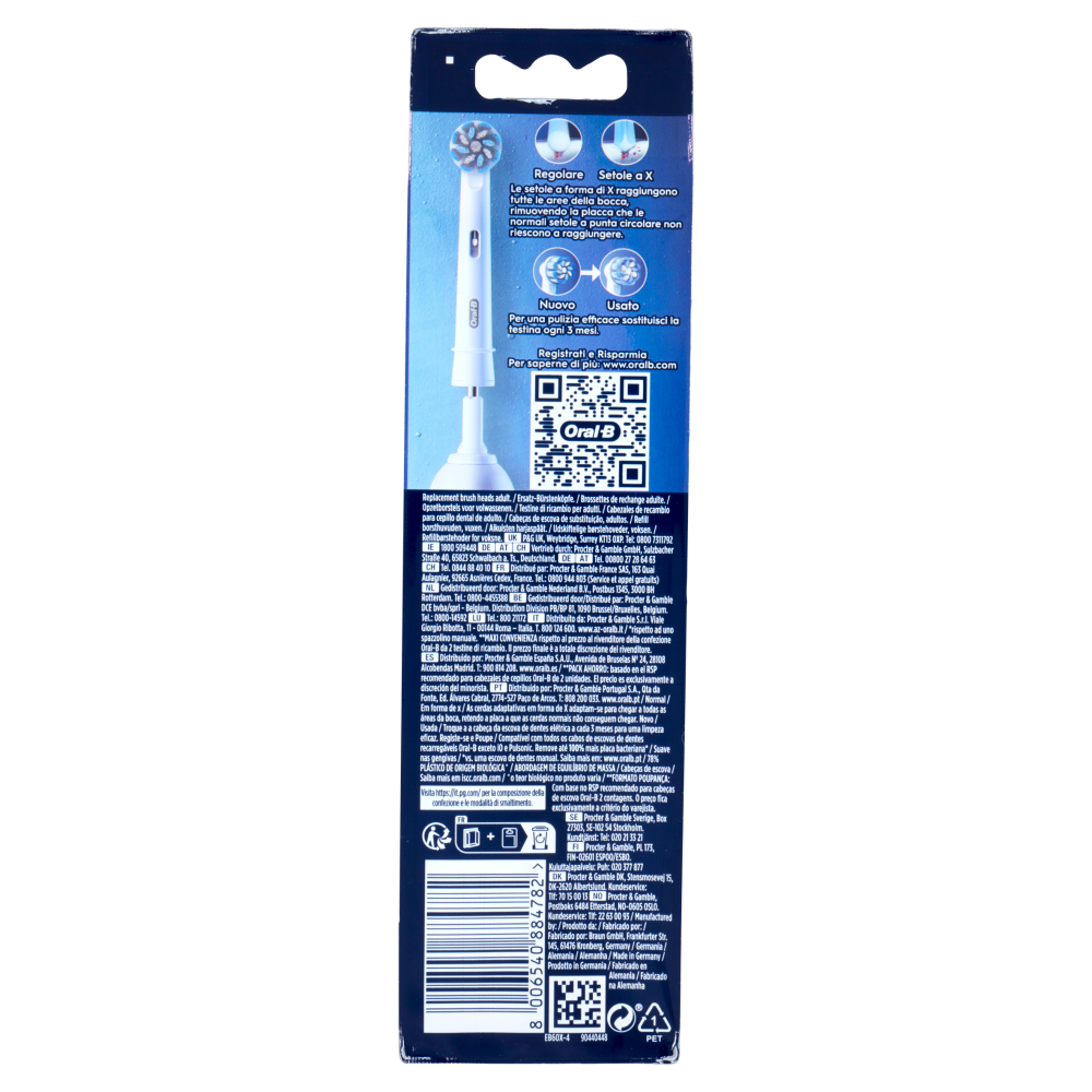 Oral-B Testine di Ricambio Pro Sensitive Clean per Spazzolino Elettrico Denti Ricaricabile 4 pz