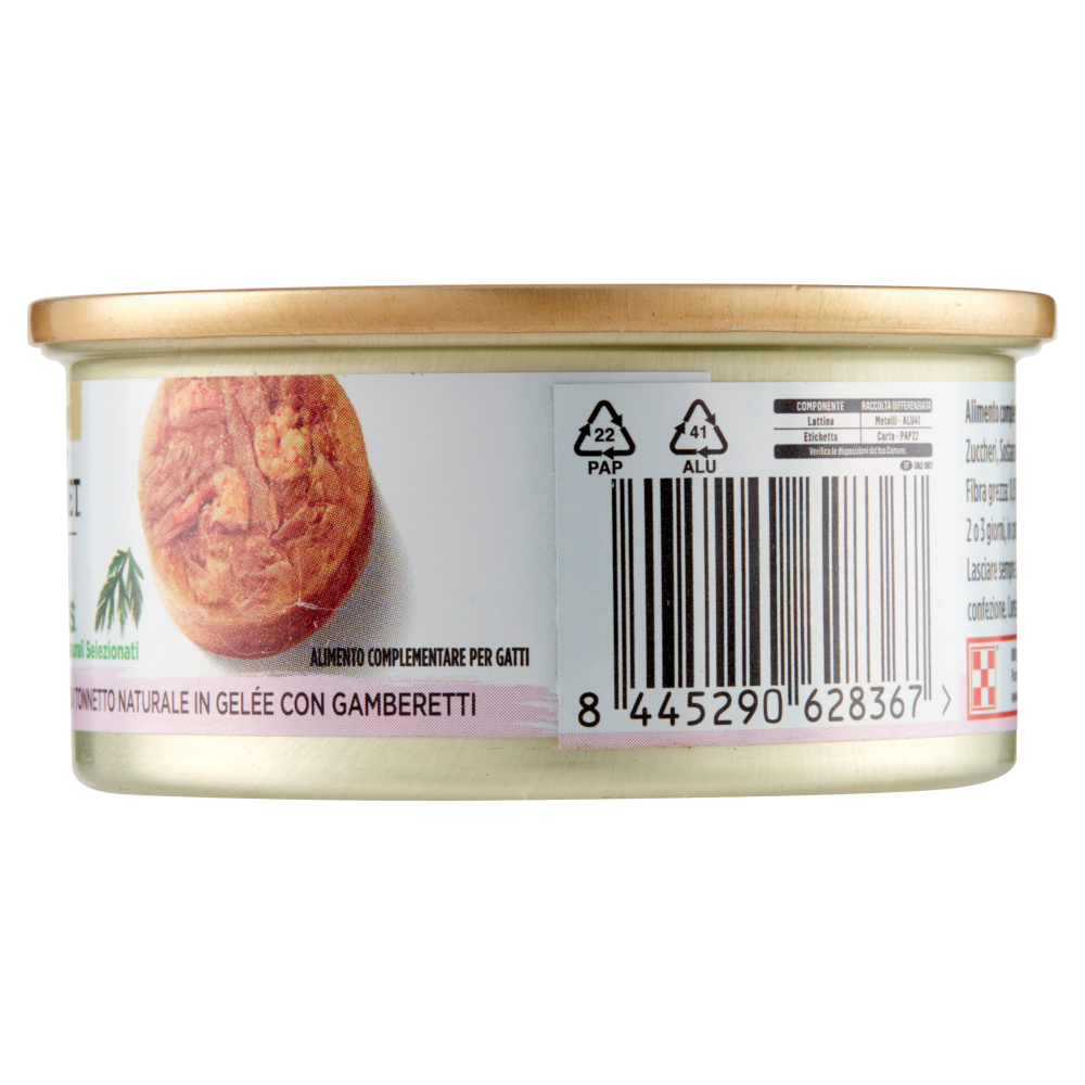 PURINA GOURMET Nature's Creations Ricco in Fiocchi di Tonnetto Naturale in Gelée con Gamberetti 70 g