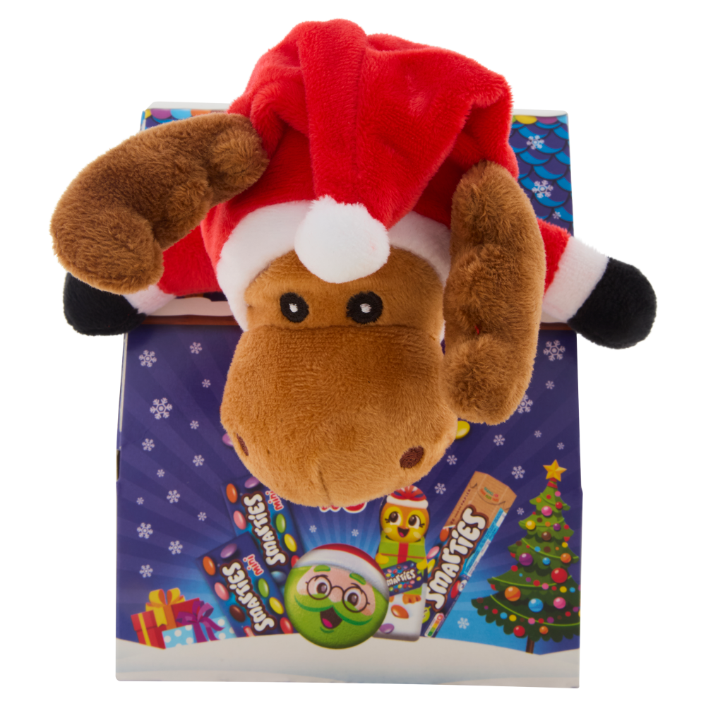 SMARTIES Peluche Orsetto e Renna con Personaggi di Cioccolato al Latte e Confetti Smarties 95g