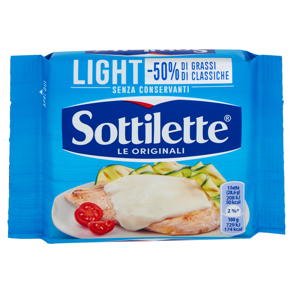 Sottilette Light formaggio fuso a fette leggero - 200 g